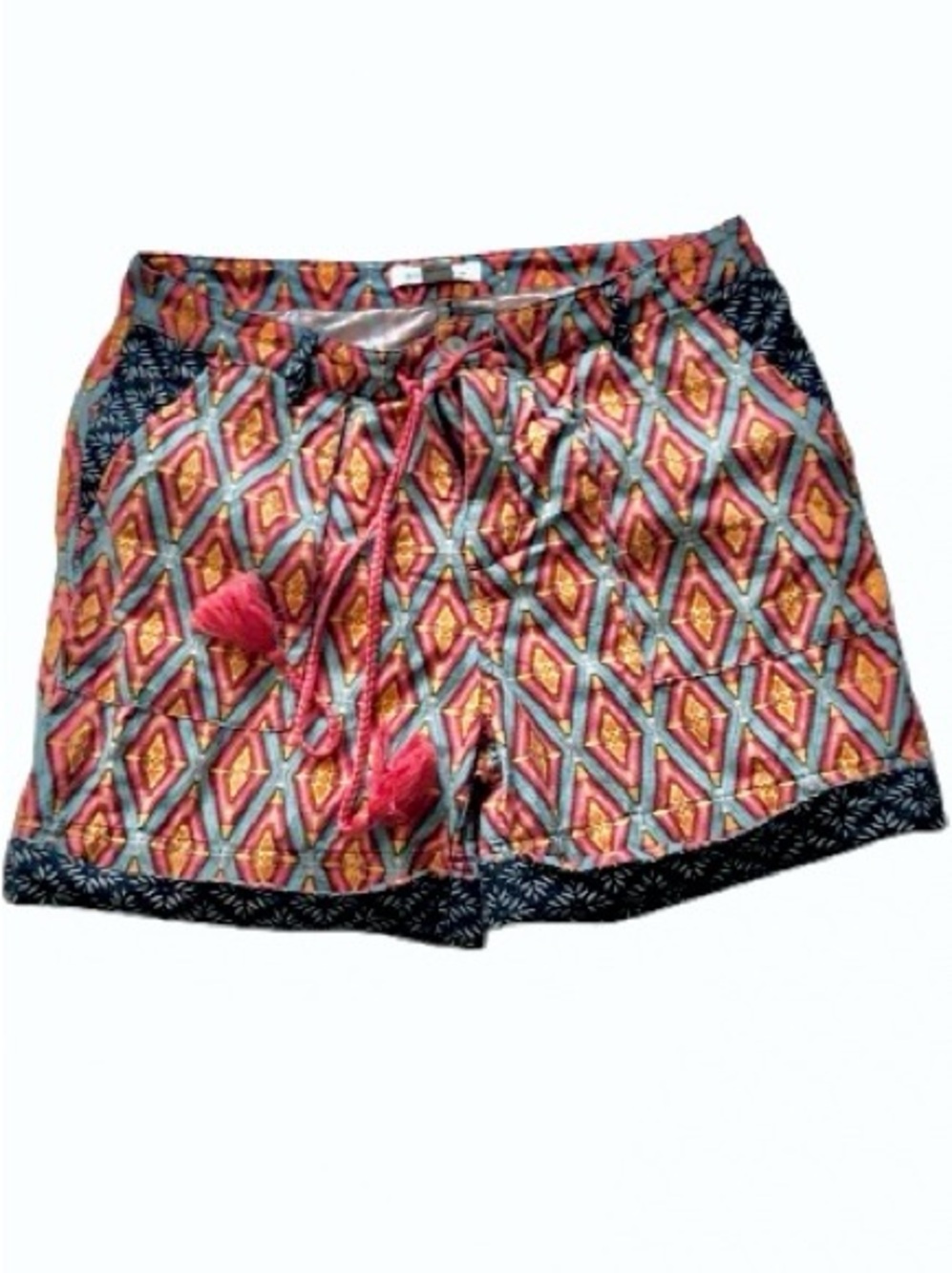 Boho Tassel SUNDANCE Shorts Multicolor Patterned Southwest Designer Western